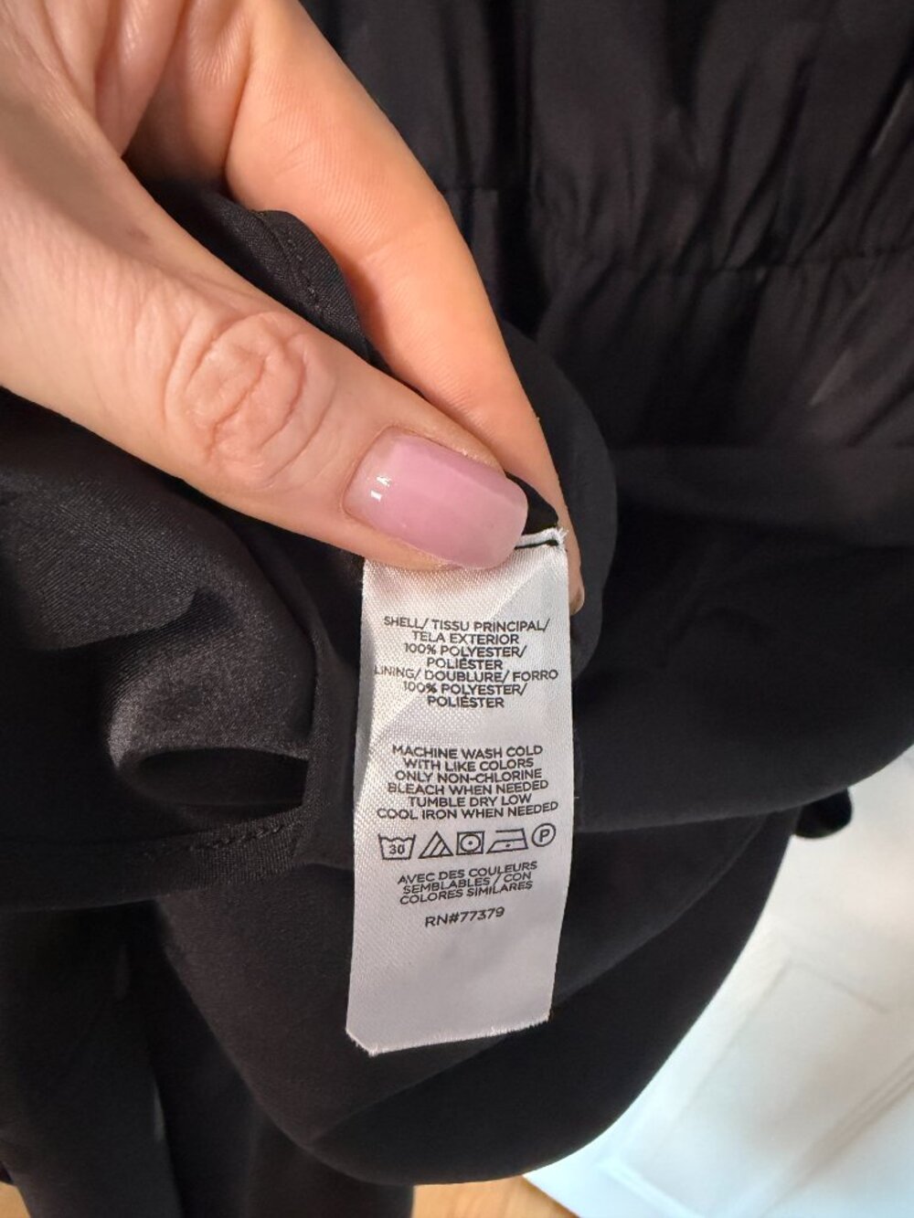 Black Ann Taylor Dotted Mock Neck Flounce Dress - Cocktail party/funeral/wedding - Picture 9 of 9